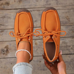 Arrival Casual Shoes Suede Leather Flats Sneakers Lace Up Moccasins Shoes Loafers Plus Size 35-43