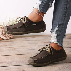 Arrival Casual Shoes Suede Leather Flats Sneakers Lace Up Moccasins Shoes Loafers Plus Size 35-43