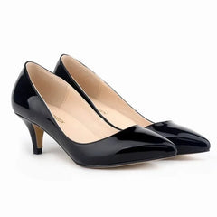 Classic Sexy Pointed Toes 5cm Low Med Kitten High Heels Pumps Shoes BrDesign Black Red Dress Wedding Shoes