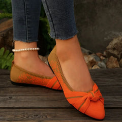 Pointed Toe Autumn Comfortable Casual Single Shoes Light Mouth Large Size Lightweight Flat Shoes Women