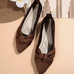 Pointed Toe Autumn Comfortable Casual Single Shoes Light Mouth Large Size Lightweight Flat Shoes Women