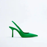 Street Style Solid Color Pointed Toe Woman Stripper Sandals High Heels Female Shoes Zapatos Mujer