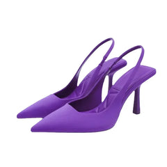 Street Style Solid Color Pointed Toe Woman Stripper Sandals High Heels Female Shoes Zapatos Mujer