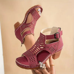 High Heel Sandals Retro Gladiator Casual Rome Woman Shoes Elegant Sandals Platform Sandals