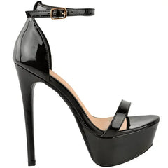 Sandals Open Toes 14cm Supper Flash High Heels Nighclub Platform Party Red Wedding Shoes Plus Size 43 44