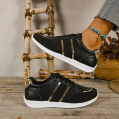Sneakers Platform Shoes Leather Patchwork Casual Sport Shoes Running Vulcanized Shoes Zapatillas Mujer