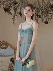 A-line Tulle Sweetheart Long Party Dress