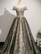 A-line Round Neckline Floral Lace And Tulle Party Dress