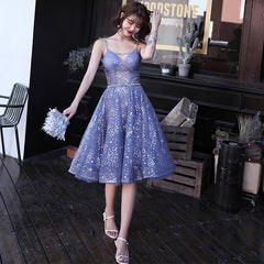 Cute Lavender Tulle Short Beaded Homecoming Dress