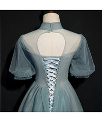 High Quality Beaded Short Sleeves Formal Dress
