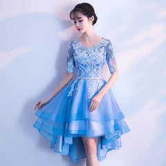 Blue High Low Tulle Party Dress
