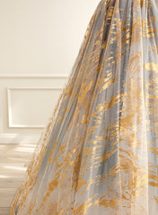 Beautiful A-line Gradient Tulle Long Party Dress
