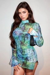 Miami Nights Sheer Mini Dress