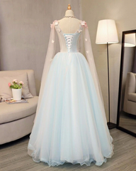 Beautiful Light Blue Long Formal Dress Party Dresses