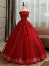 Glam Wine Red Quinceanera Dress Party Dress