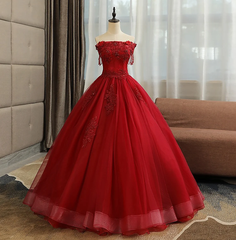 Glam Wine Red Quinceanera Dress Party Dress