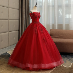 Glam Wine Red Quinceanera Dress Party Dress
