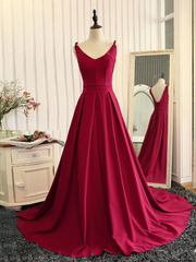 Red Fashionable Long Evening Gown