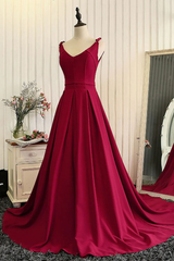 Red Fashionable Long Evening Gown
