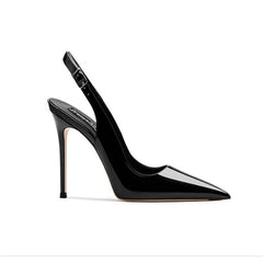 Sexy ultra-high heels pointed sandals elegant patent leather suspender high heelsy dress banquet shoes