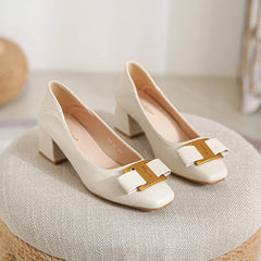 Spring/Career Tooling Soft Sole Work Shoes Soft Leather Flat Shoes Work Comfortable Interview Single Shoes