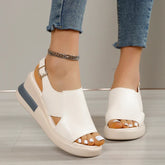 Wedge Platform Sandals Retro Romen Beach Shoes Casual Peep Toe Soft Zapatos De Mujer