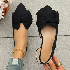 Sandals Slip-on Light Comfortable Flat Shoes Butterfly-knot Closed Toe Sandals Plus Size Shoes Women