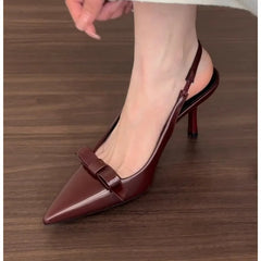 elegant pointed-toe high-heeled sandals