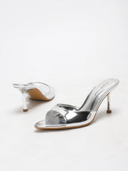 fashionable elegant one-word strap shallow open-toe cool slippers thin high-heeled sandals