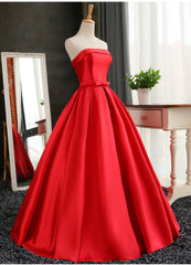 Beautiful Satin Scoop Floor Length Ball Prom Dress
