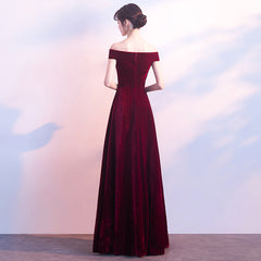 Beautiful Red Velvet Prom Dress