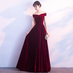 Beautiful Red Velvet Prom Dress