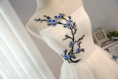 White Tulle Lovely Graduation Dress