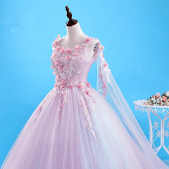 Hermosos vestidos formales largos con flores rosas