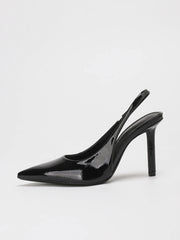 Woman's Elegant Patent Leather Pointed-Toe Stilettos