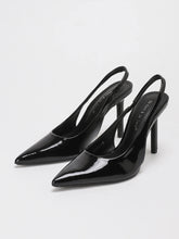 Woman's Elegant Patent Leather Pointed-Toe Stilettos