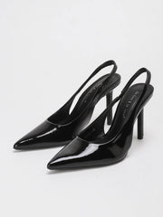 Woman's Elegant Patent Leather Pointed-Toe Stilettos