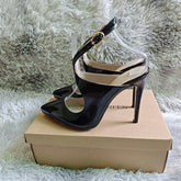 Ankle Strap Sandals Stilettos Sexy Hollow Pumps 11cm Pointed Toe High Heels Nighclub Party Dress Wedding Jazz Dance Shoes