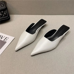 Casual Solid Color Heels String Bead Sandals Woman Pantofle Shale Female Beach Luxury Soft Flat Sabot Slippers