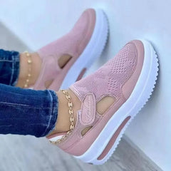 Platform Sneakers Woman Breathable Mesh Wedge Casual Sport Shoes Size 43 Female Non Slip Vulcanize Shoes