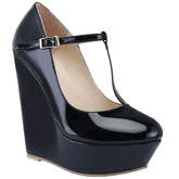 Pumps Autumn 14cm Round Toes T-Strap Platform Wedge High Heels Gladiator Dress Party Wedding Shoes