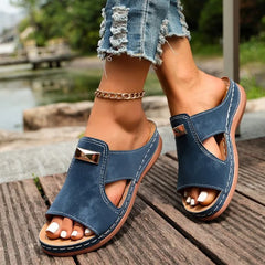 Sandals Ethnic Style Shoes Wedges Heels Casual Comfortable Gladiator Sandals Women