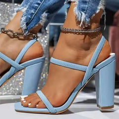 Sandals Pumps Woman Open Toe High Heels Shoes Female Narrow BThick Party Ytmtloy House Slippers