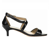 Sandals 5cm Low Thin High Heels Open Toe Casual Buckle Strap Sandal Patent Leather Party Wedding Shoes