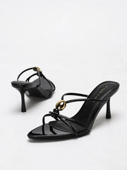 Fashion-Elegant Patent Leather Slip-On Stilettos - Comfortable Simple & Versatile
