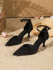 Elegant Satin Pointed-Toe Stiletto Heels