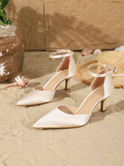 Elegant Satin Pointed-Toe Stiletto Heels