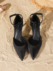 Elegant Satin Pointed-Toe Stiletto Heels