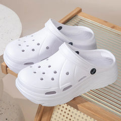 Platform Sandals Thick Sole Soft Eva Clogs Garden Shoes Hollow Out Non Slip Beach Sandals