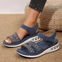 Peep Toe Wedge Sandals Retro Wedge Casual Sandals Beach Shoes Sandals Size 36-43
